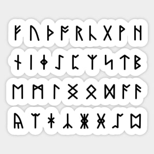 Runic Alphabet [Futhorc] Sticker